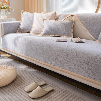 Nordic Jacquard Bankhoes Hoge Kwaliteit Effen Kleur Antislip Bankkussen Modern Banklaken Hoes Woonkamer Decoratie 70x70cm 1pcs