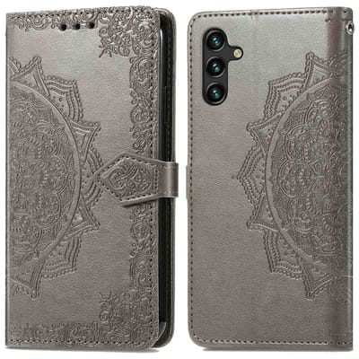 imoshion Hoesje - Geschikt voor Samsung Galaxy A25 (5G) - Mandala Bookcase - Grijs