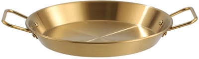 Dailygoods- Paellapan roestvrij staal - anti-aanbak - dubbele handgreep - gelijkmatige warmteverdeling - lichtgewicht - 28 cm - Koekenpan