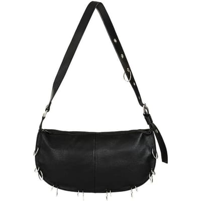 Banned - Gothic Handtas - Iron Halo Hobo Bag! - voor Vrouwen - zwart