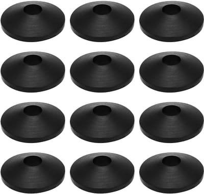 Dailygoods- Toiletzitkussen 12 Stuks - Antislip Rubberen Pakkingen - Vaste Afdichtingen - 27x7mm - Diameter Gat 8mm - Duurzaam Materiaal - Toiletbevestigingen