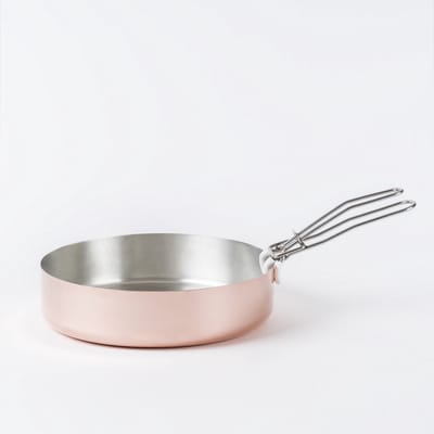 KnIndustrie - The Rice Koperen Braadpan: Perfecte Risotto, Gelijkmatige Verhitting & Elegant Design - Ø 28 cm
