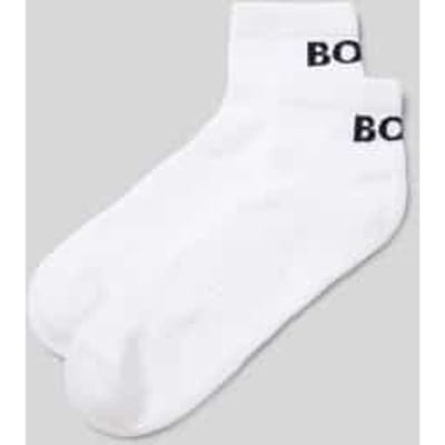 BOSS logo sportsokken (2-pack) - heren enkelsokken - wit