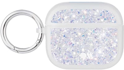 Case-Mate, Hoesje geschikt voor AirPods 3 - Twinkle Glinsterend Ultra-Resistant & Elegant, Wit