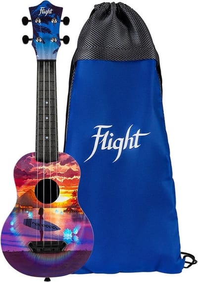 Flight UTS-42 VIBE Ultra Travel Soprano Ukulele met Polycarbonate Body en Fluorocarbon Snaren