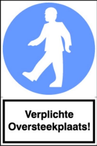 Artelli Sticker Verplichte oversteekplaats (Prijs per stuk)