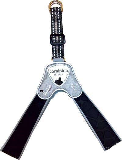 Luxe Coralpina - Hondenharnas - Faloria zwart - Maat 1 – 20-30 cm / 0,8-3 kg