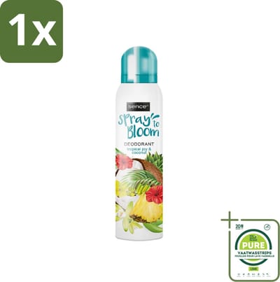 1 x Sence - Tropical Joy & Coconut - Deodorant - Exotisch - 150 ml - Kokos Geur - Tropisch Fruit - Exotische Geur - Deodorant - Frisheid
