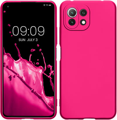 kwmobile metallic telefoonhoesje van TPU - geschikt voor Xiaomi 11 Lite (5G) NE / Mi 11 Lite (5G) - Flexible case voor smartphone - In metallic roze