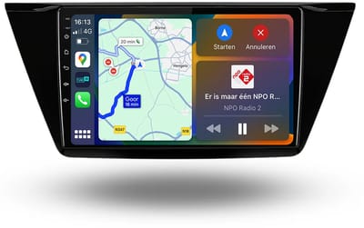 BG4U - Android Navigatie Radio geschikt voor VW Volkswagen Touran 2 2015-2019 met Draadloze Apple Carplay en Android Auto Draadloos