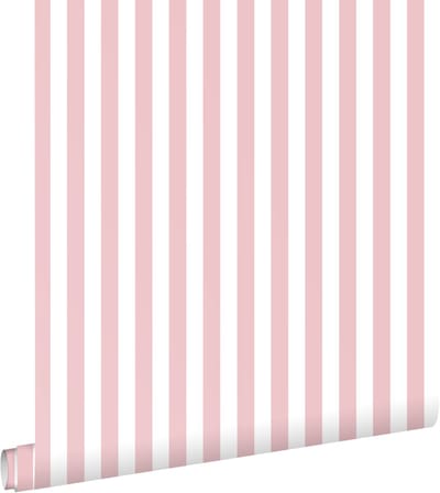 ESTAhome behang strepen roze en wit - 53 cm x 10.05 m - 130951
