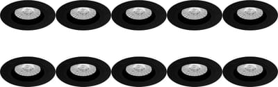 Spot Armatuur 10 Pack - Proma Rodos Pro - GU10 Inbouwspot - Rond - Zwart - Aluminium - Ø93mm