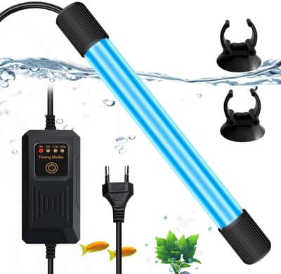 Dailygoody - UV-sterilisator - Aquariumlamp - Bacterievernietiging - 9 W - UV-sterilisatielamp - Geschikt voor vistank - Compact model