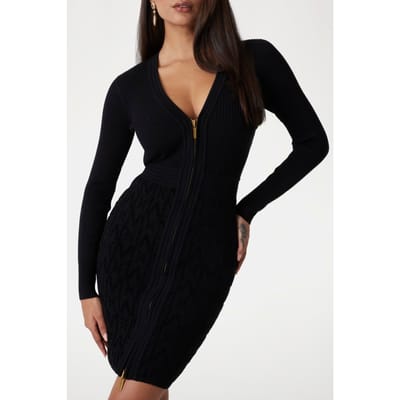 GUESS Marciano By  Hermione Chenille Allover M Dr Jet Black A Taglia: 38 | Abiti Mini Outlet | Donna | Nero