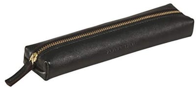 Kleine Etui van Glad Lamsleer - 19x4x2,5 cm - Zwart