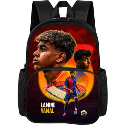 Leer, Reizen Schooltassen L-Lamin Yamal met Voorvak Rugzak Voetbalster Boekentas Beste Cadeau Voetbal Sport Rugzak