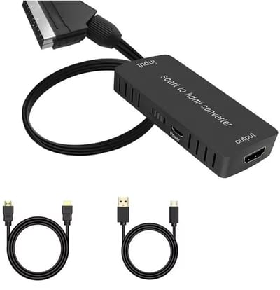 SCART naar HDMI Adapter – Omvormer & Converter – Inclusief HDMI Kabel – Plug & Play – Full HD 1080P – Universeel Compatibel