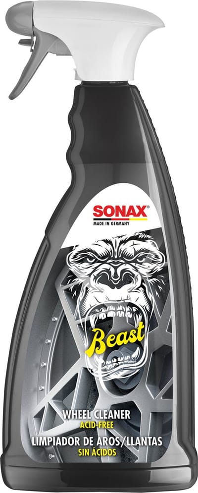 Sonax – Beast Velgenreiniger – Zuurvrij – Kleur veranderende formule - Veilig voor alle soorten lak - Gemakkelijk in gebruik - 1000ml