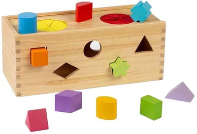 BigJigs houten vormenstoof Mystery Box educatief speelgoed FSC-hout.