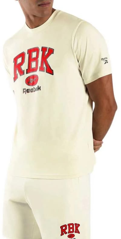 Reebok Collegiate T-shirt Met Korte Mouwen Beige S Man