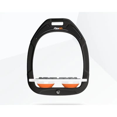 Platte Grip Steigbeugels Groen/Wit/Oranje Flex-On Green Composite