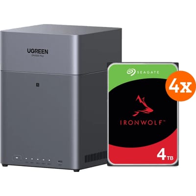 UGREEN NASync DH4300 Plus + Seagate Ironwolf 4TB 4-Pack
