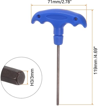 Dailygoods- Inbussleutel T-Handgreep - Hoogwaardig S2-Staal - Ergonomisch Ontwerp - Voor Fiets/Meubels - Schokbestendig - Duurzaam en Sterk - Hex Sleutel