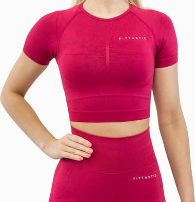 Fittastic Sportswear Shirt Wine Red (Beschikbaar in verschillende maten)