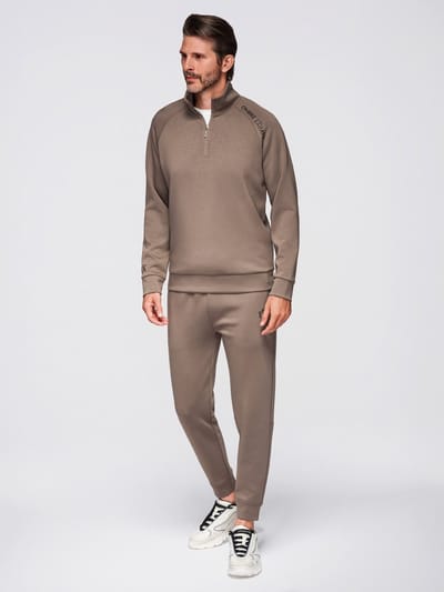 OMBRE Set - Viscose - Lange Mouw - Effen Bruin M
