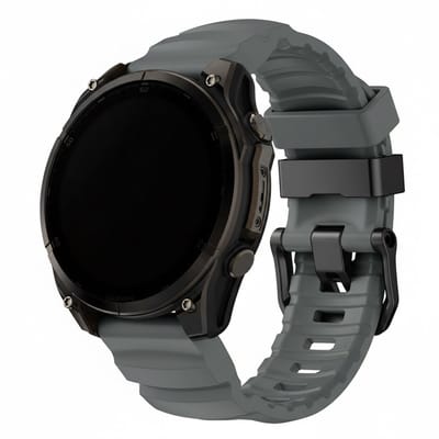 Siliconen bandje - geschikt voor Garmin Fenix 5 (PLUS) / 6 (Pro) / 7 (Pro) / 8 (47 mm) / E (47 mm) / Epix (Pro) (2) 47 mm / Approach S60/S62/S70 47 mm / MARQ / Instinct 1/2/3 (45mm) - grijs