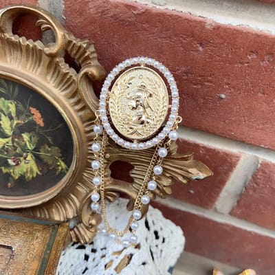 Vintage Dames Heren Klassieke Corss Kwastje Kristal Badges Accessoires Barok Stijl Dame Banket Feest Luxe Broches Pin Cadeau black