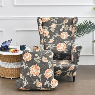 Stretch Wingback Stoel Sofa Hoes 1-Delige Sofa Hoes Meubelbeschermer Bank Zacht Met Elastische Onderkant 1 piece