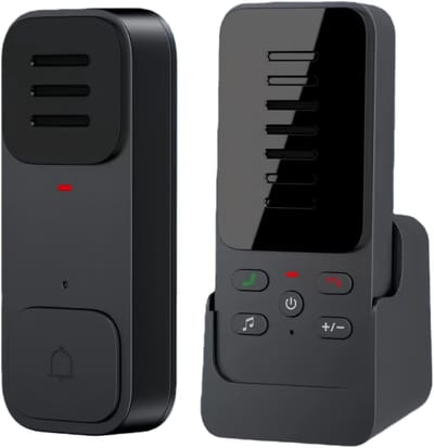 Draadloze Intercom - Deurbel Systeem - Communicatie Thuis - Lange Afstand - 300m Bereik - Wit