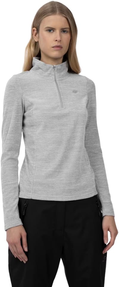 4F Sweater Dames Fleeceowa Lichtgrijs - Maat L