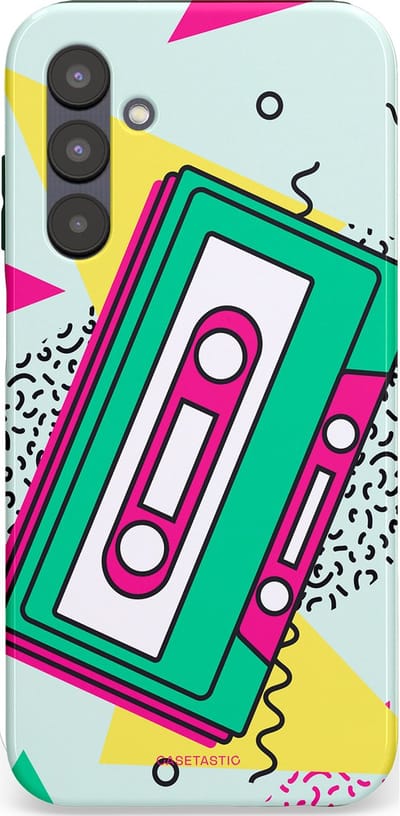 Casetastic Hoesje Geschikt voor Samsung A25 - Stijlvolle Beschermende Duo-layer Case - Retro 80s muziek