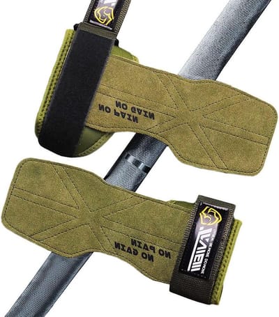 Gewichtheffen pols haken riemen voor maximale grip ondersteuning - Deadlift handschoenen en grip pads alternatief - Fitness gym power training zoals pull up, deadlifting, Shrugs - Premium.