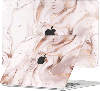 Lunso Geschikt voor MacBook Air 13 inch (2022-2026) cover hoes - case - Marble Vera