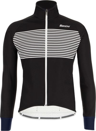 Santini Fietsjack lange mouwen Zwart Heren - Colore Winter Jacket Black - M