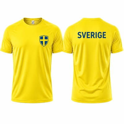 Landenteams Zweden - Sverige - WK 2026 - Voetbal Shirt Maat S - Voetbaltenue - Voetbal Spullen - Dry Fit - Ademend - Mesh - Raglan Mouwen