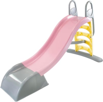 Glijbaan voor kinderen - Speelgoed glijbaan - Urenlang speelplezier - Met wateraansluiting - 180 cm lang - Roze/grijs