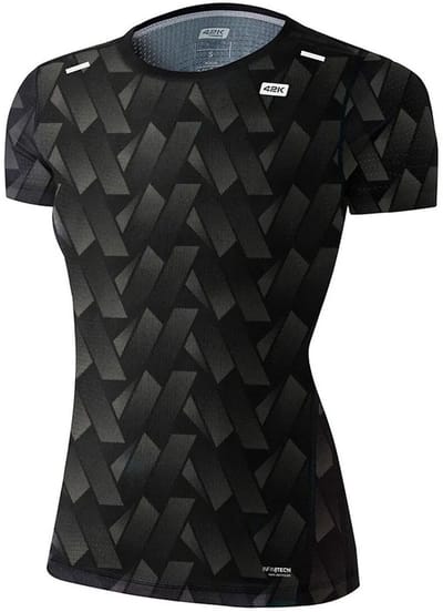 42k Running Diamond T-shirt Met Korte Mouwen Grijs L Vrouw