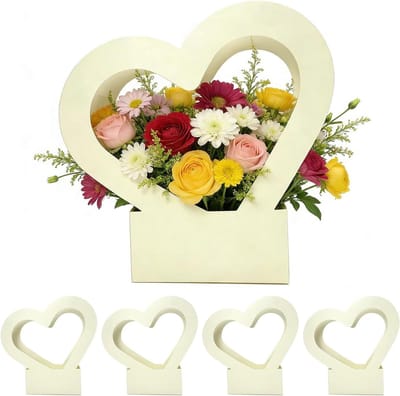 Bloemenzakken Set - Boeket Tassen - Bloemen Vervoeren - Waterdicht Ontwerp - 5 Stuks - Crèmekleurig