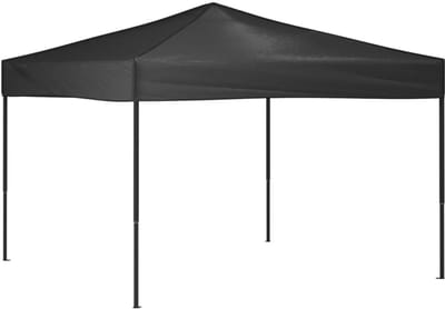 Feesttent - Partytent vouwbaar - Buitenfeesten organiseren - Waterafstotend dak - 3x3 meter - Antraciet