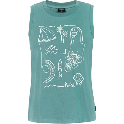 Protest PRTAnother - Singlet Dames - Normale pasvorm - Ronde hals - Mouwloos - Wit