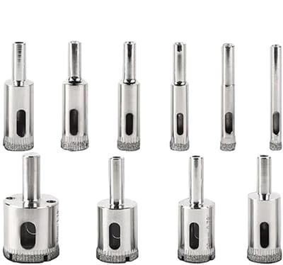 Hardmetalen Frees - Tegelboor Set - Gaten Boren - 10 Delige Set - 10x7x4cm