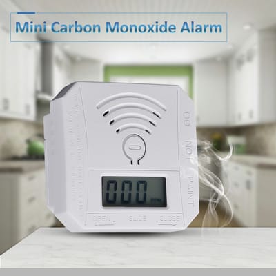 Koolmonoxidedetectoren - 1 stuks - Co-Melder -Koolmonoxidemelder met display - Led display - CO-detector op batterijen - Met kunstmatig Alarmgeluid En Testknop - Draadloos - Geschikt Voor Thuis, Restaurant, Hotel, Kantoor - Wit