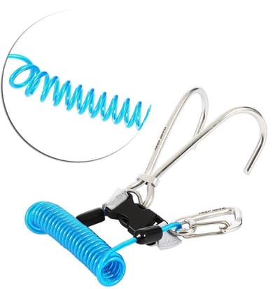 Dailygoods- Duikhaak Professionele Rubber Coating - Onderwaterhaak - Roestvrij Staal - Antislip Grip - Quick Release - Veiligheid en Comfort - Duikhaakje