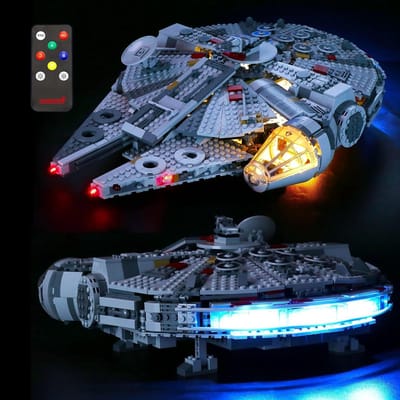 LED Verlichtingsset met Multifunctionele Geluidsafstandsbediening voor Lego Star Wars Millennium Falcon 75257 Bouwstenen Model