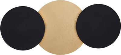 QAZQA sunrise - Moderne LED Wandlamp voor binnen - 3 lichts - D 5 cm - Zwart Goud - Woonkamer | Slaapkamer | Keuken