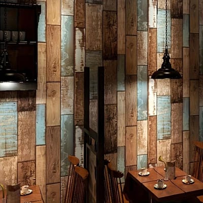 1 rol 17,7 * 393,7 inch zelfklevend behang, contactpapier met houtnerf, waterdicht verwijderbaar woonkamer keuken slaapkamer slaapkamer behang 10M brown